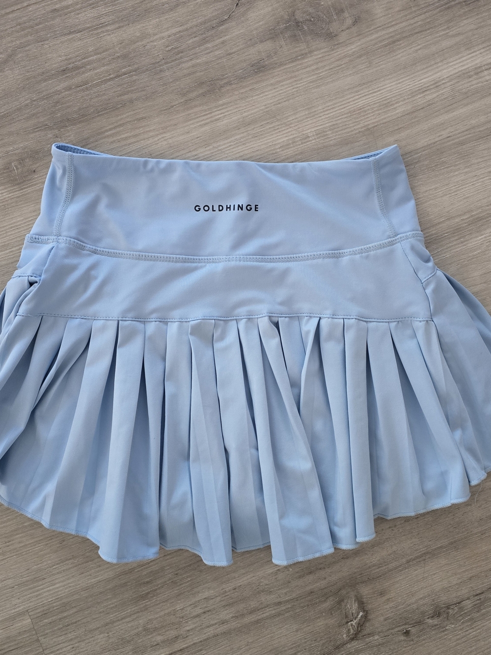 Gold Hinge | Pleated Tennis Skirt In Fairview Blue | Size XS